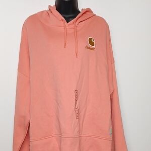 Carhartt Women Coral Hoodie Longsleeves size XL Tencel Fiber Series NWT
